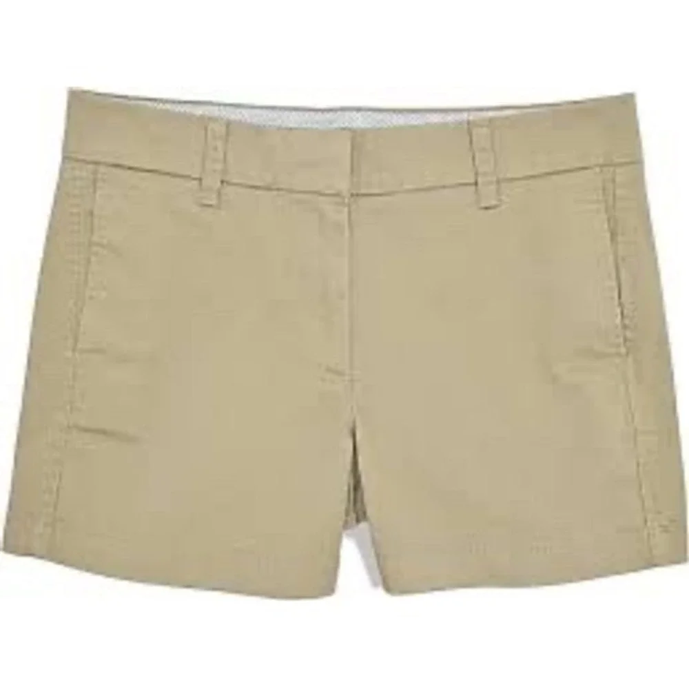 J.Crew Womens Chino Shorts Khaki Tan Cotton Twill Size 6….7 Inch Inseam Vacation